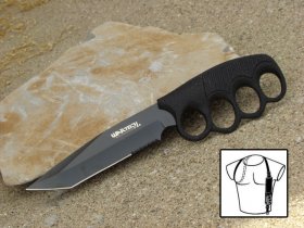 Stealth Knuckles Knife by Wartech - Black Blade