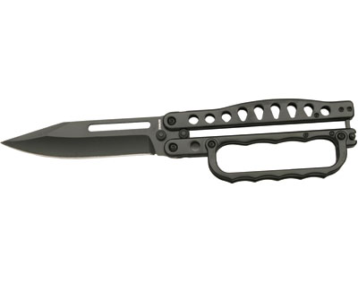Black Knuckles Butterfly Knife