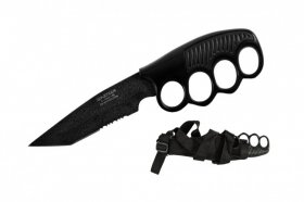 Stealth Knuckles Knife by Wartech - Black Blade