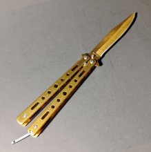 Classic Cut Butterfly Knife - Gold Classic Cut Butterfly Knife - Gold