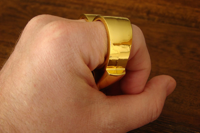 Paper Weight Belt Buckle- Self Defense Gold Brass Knuckle For Sale (PK