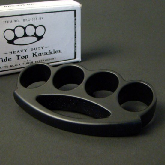Wide Top Knuckles - Flat Black - SMALL - Click Image to Close