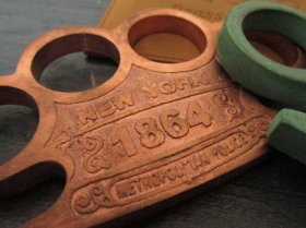 1864 New York Copper Knuckles- 100% Solid - Exclusive!