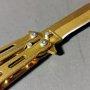 Classic Cut Butterfly Knife - Gold