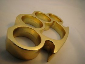 Milspin 3/4lb Brass Knuckle Non-Customizable Solid Brass Paperweight ( –  MILSPIN