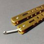 Classic Cut Butterfly Knife - Gold