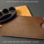 Leather Knuckles Case - Mahogany