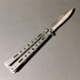 Classic Cut Butterfly Knife - Silver