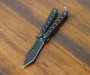 Modern Bench Butterfly Knife - Tanto - Black Modern Bench Butterfly Knife - Tanto - Black