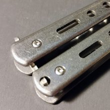 Classic Cut Butterfly Knife - Silver