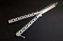 Modern Bench Butterfly Knife - Tanto - Stainless Steel Modern Bench Butterfly Knife - Tanto - Stainless Steel