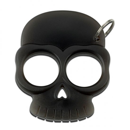 Skull Punch Key Chain - Black - Click Image to Close