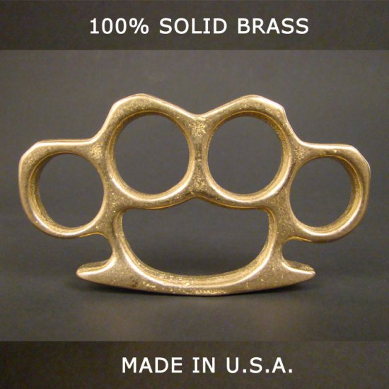 Patriot™ Brass Knuckles - Made In USA - 100% PURE BRASS - Click Image to Close