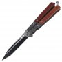 Tanto Rosewood Butterfly Knife - New Style Tanto Rosewood Butterfly Knife - New Style