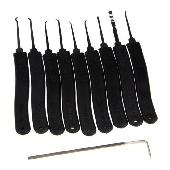 9 Piece Lock Pick Set by SecurePro - Click Image to Close