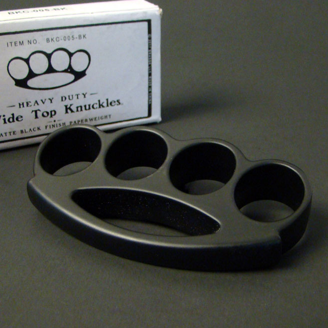 Wide Top Knuckles - Flat Black - SMALL - $26.99 : Brass Knuckles Company  Since 1999™
