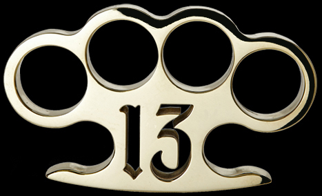 Lucky 13 custom brass knuckles