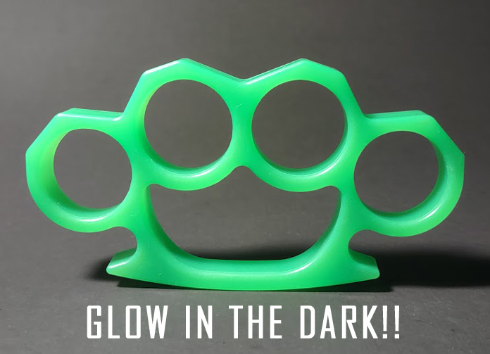 Stealth Knuckles™ - GREEN - 100% Non-Metal - Glow In The Dark - Click Image to Close