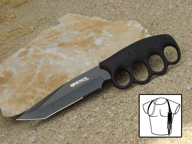 Stealth Knuckles Knife by Wartech - Silver Blade - Click Image to Close
