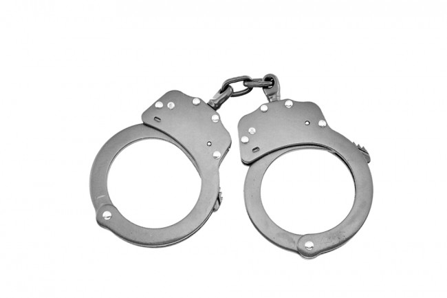 Standard Police Handcuffs - Stainless Steel - Click Image to Close