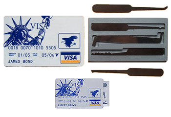 CIA Credit Card Lock Pick Set - Click Image to Close
