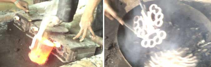 Hand casting brass knuckles