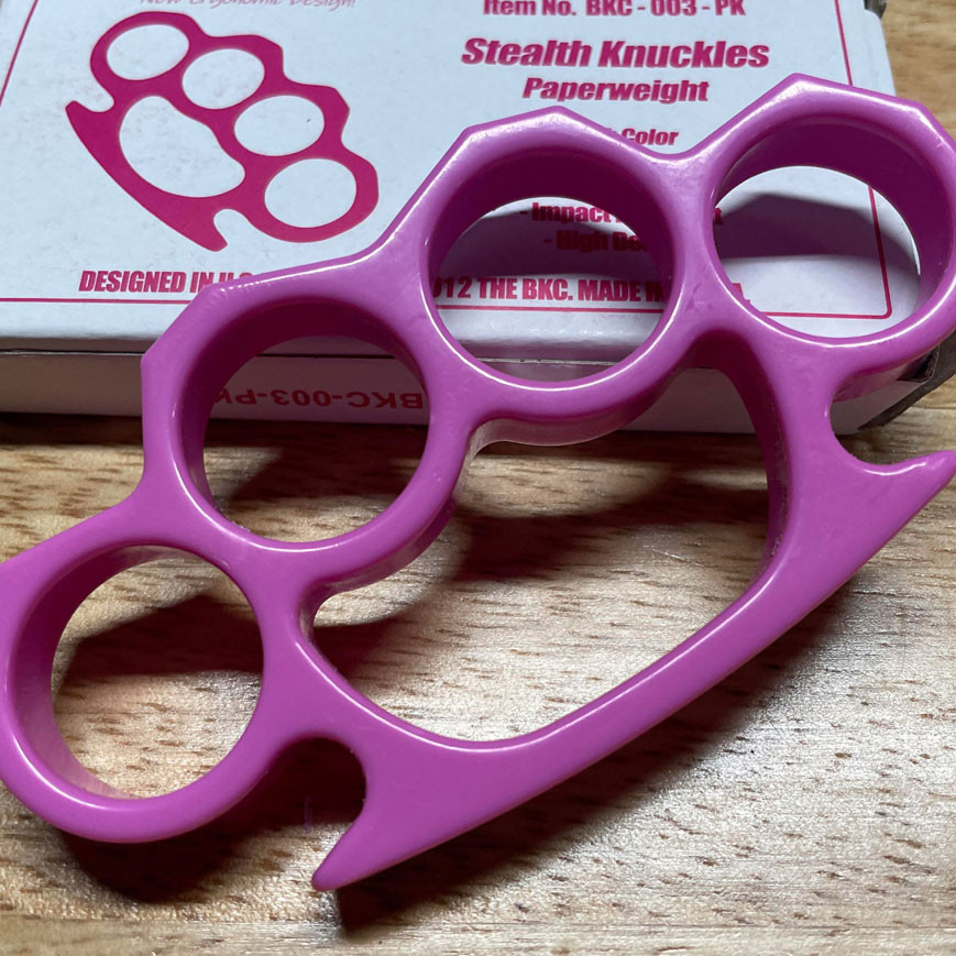 Misc - KN-PK - Carbon Fiber Brass Knuckle Lightweight Puncher - Pink - Sharp  Things OKC